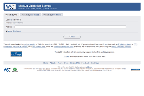 W3 validator HTML